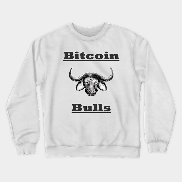 Bitcoin Bull Cryptocurrency Bull Run Crewneck Sweatshirt by PlanetMonkey